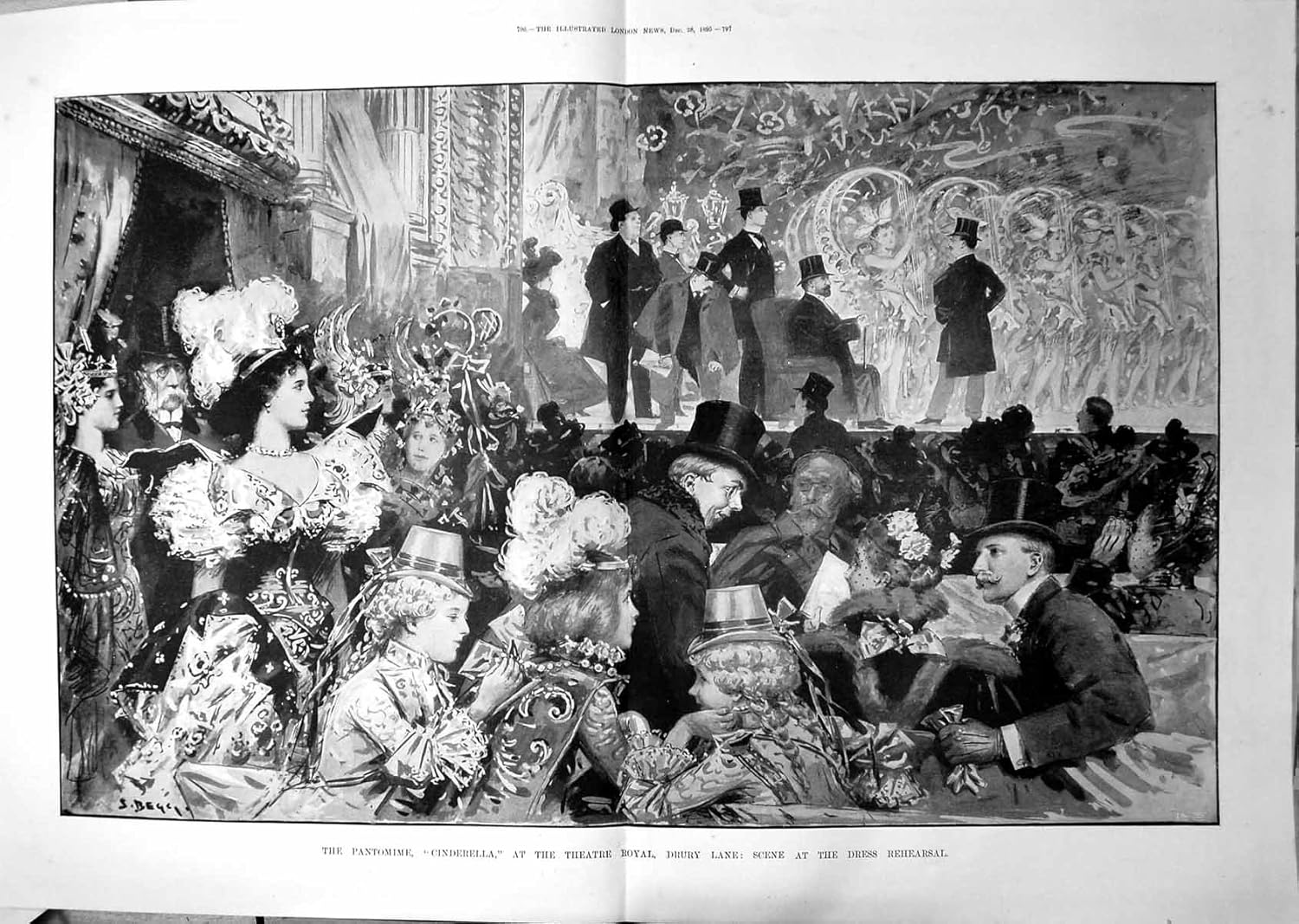 oldprint Pantomine Cinderella Theatre Royal Drury Lane