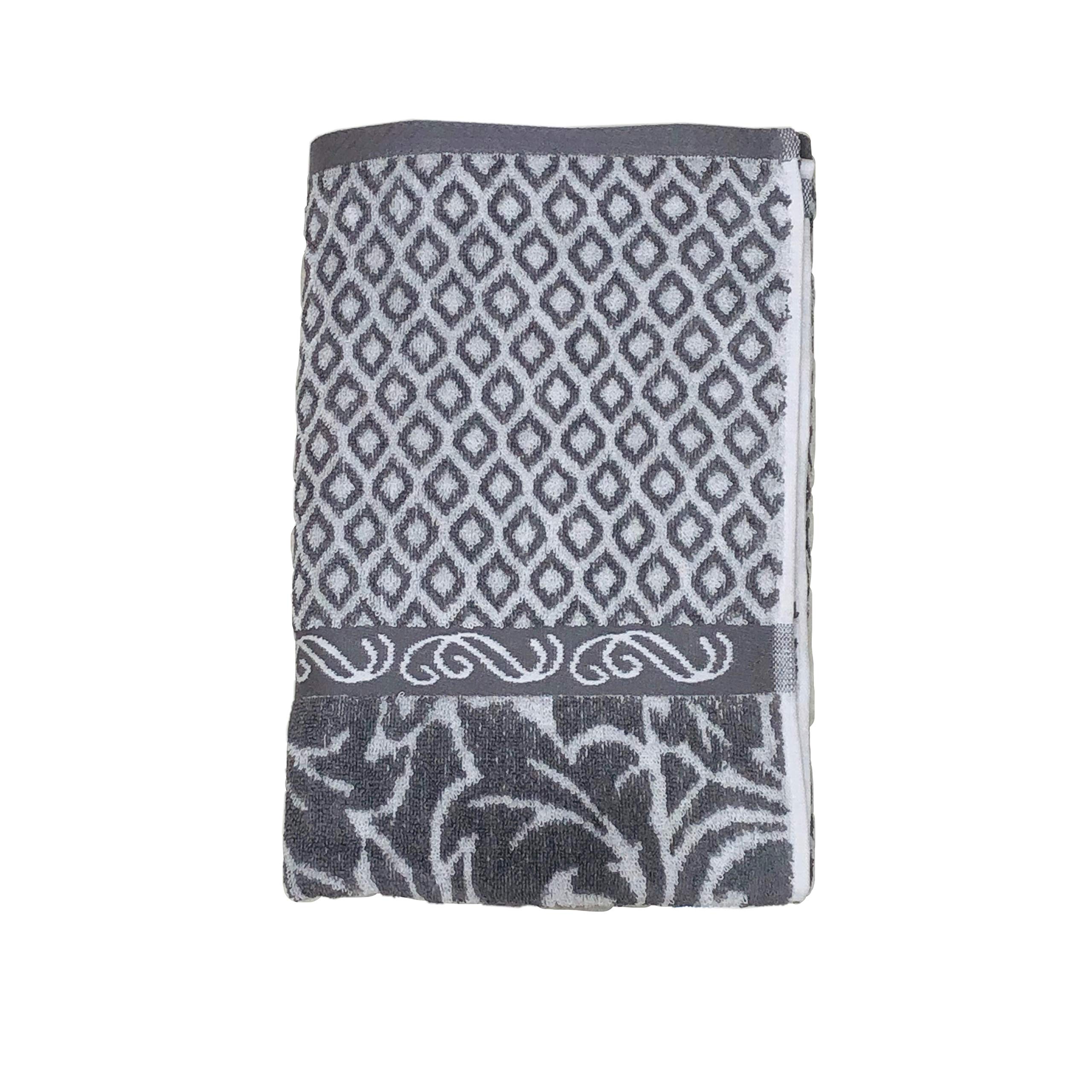 M.D.Decor Jessica Jaycard Grey Cotton Medium Hand Towel