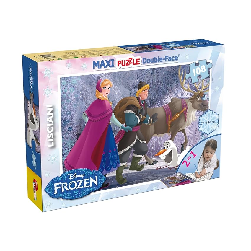Liscianigiochi- Frozen on The Walk Disney Puzzle, 108 Pezzi, Multicolore, 8008324046898