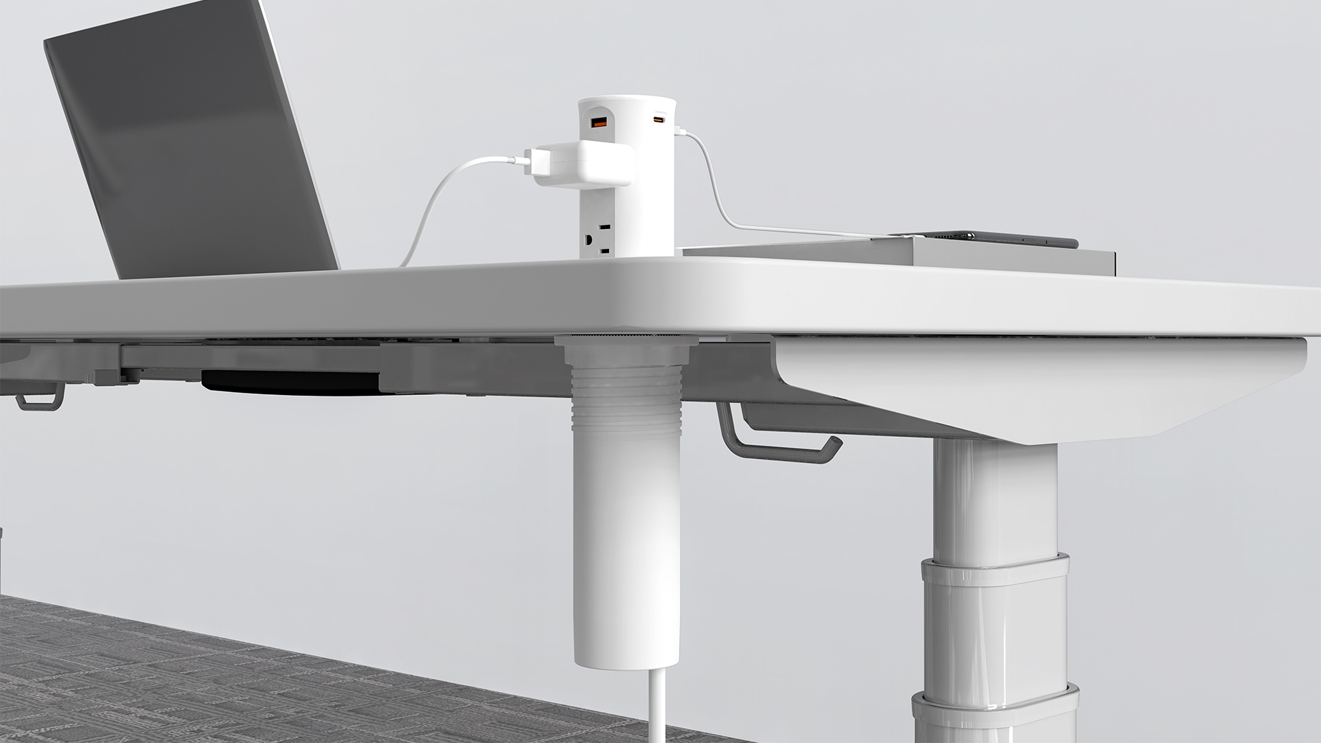 Pop up Outlet for Countertop with USB,2.5'' Hole Desktop Power