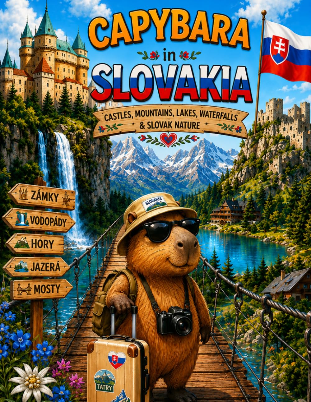 Capybara in Slovakia: A Fun Coloring Adventure Through Castles, Mountains, Lakes, Waterfalls and Slovak Nature (Capybara Around the World)