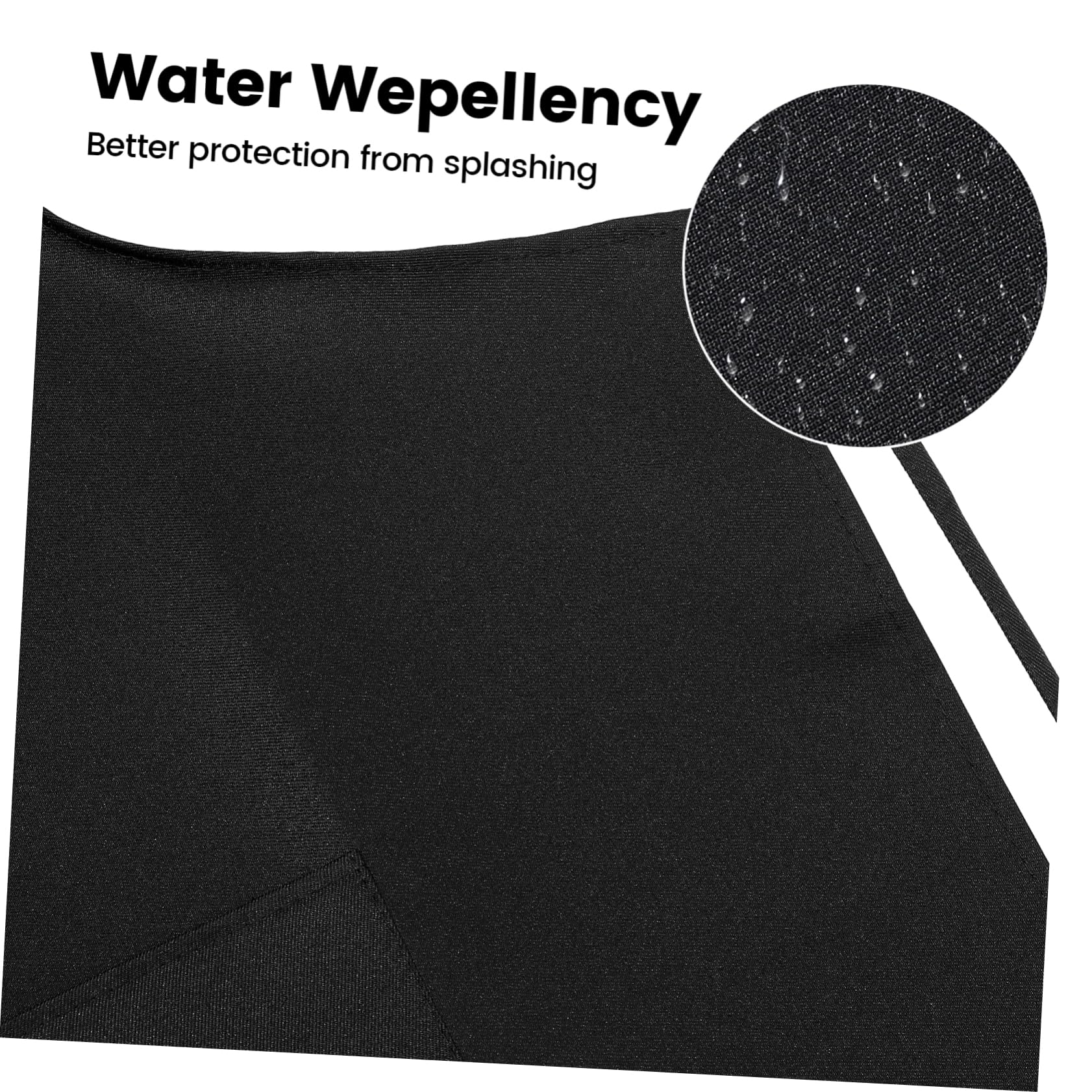 10 Stück Küchenschürze aus Polyester, Schwarz, Waschbar