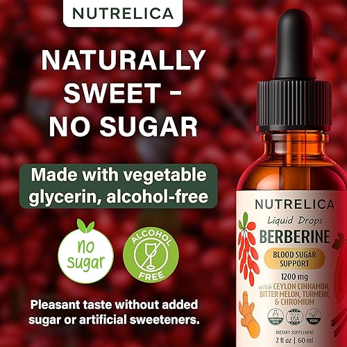 Miniatura 3 de Berberina con canela de Ceilán, melón amargo, cúrcuma y cromo, equilibrio de azúcar en sangre y metabolismo de la glucosa, 1200 mg, sin azúcar,