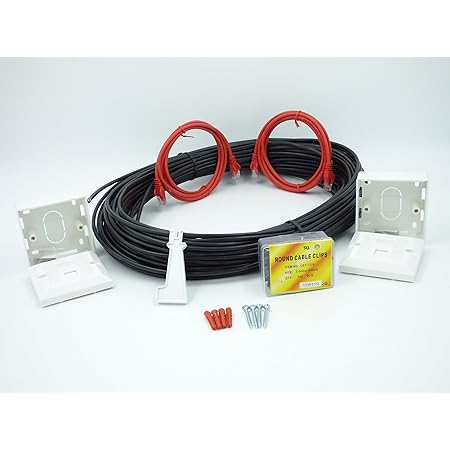 30 Mtr External Cat6 Cat 6 Ethernet Home Network Rj45 Complete Kit Full Copper Amazon Co Uk Computers Accessories