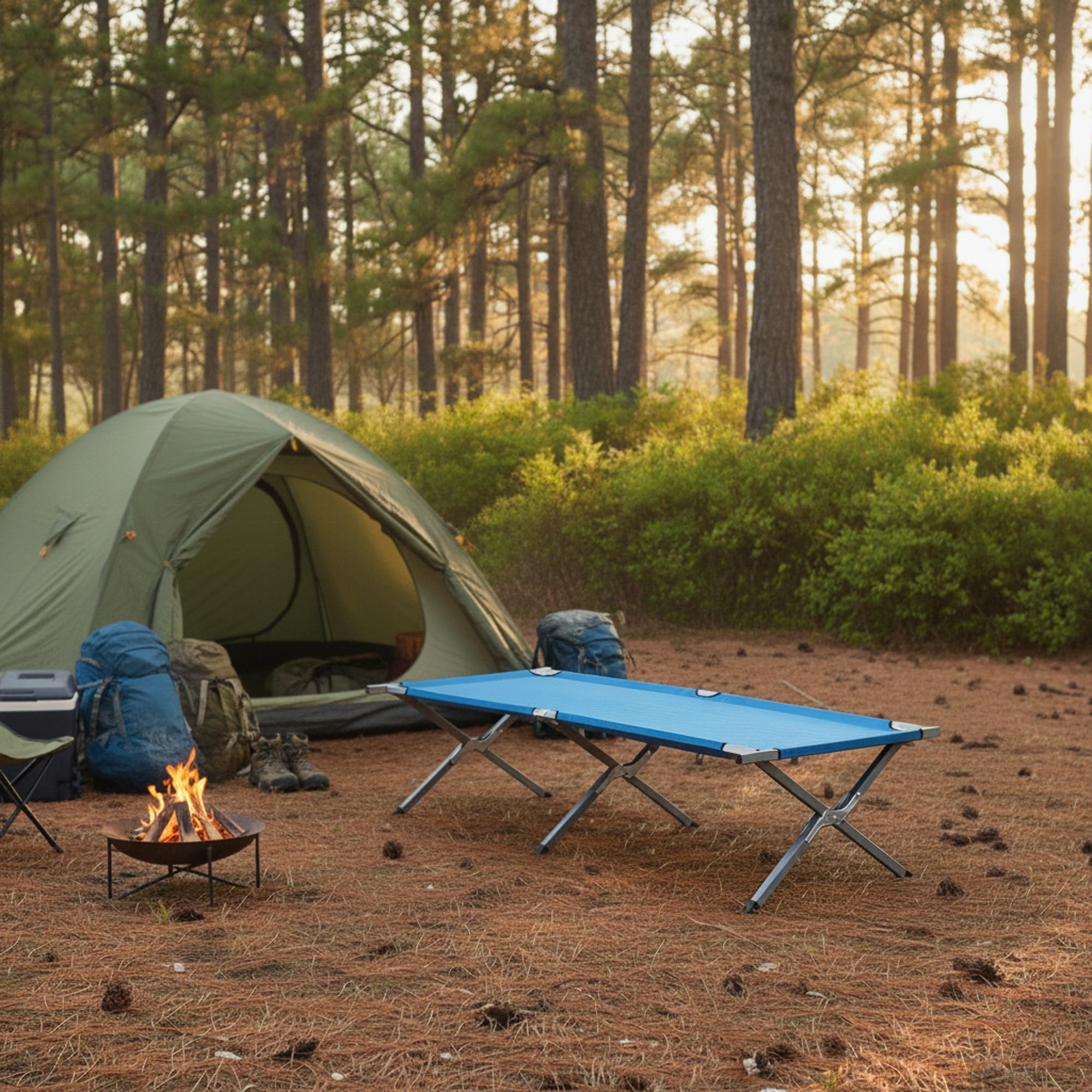 CampFeuer Cama de campo, soporta hasta 180 kg, de aluminio, tumbona de camping, tumbona estable, tumbona de jardín con bolsa de transporte, tumbona de pesca, tumbona de playa, tumbona plegable