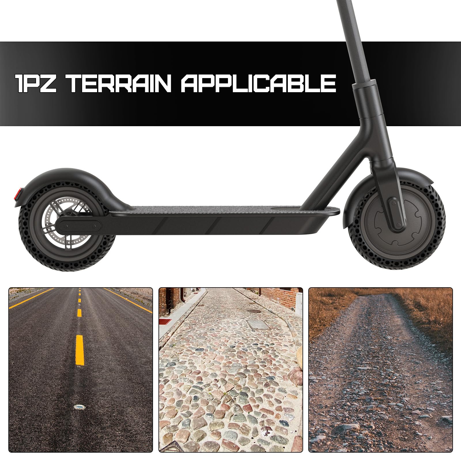 1PZ FM8-P3M 8,5 pouces Roue solide de scooter remplacement pour scooter électrique Xiaomi M365, pneu plein 8 1/2 avec moyeu en aluminium et frein à disque pour pneu solide arrière