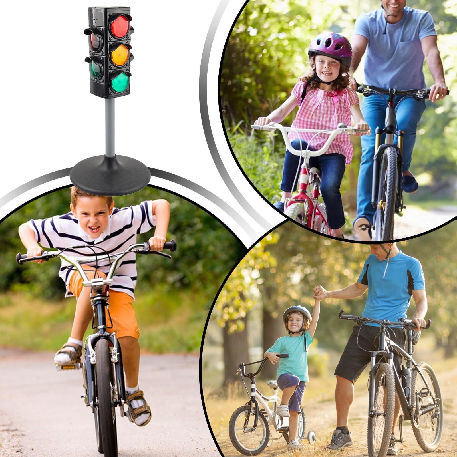 Generico Spielzeugschild für Kinder - 30 cm pädagogische Ampel, interaktive Soundlampe | Flexible und bequeme Sicherheitsanzeige für das Lernen im