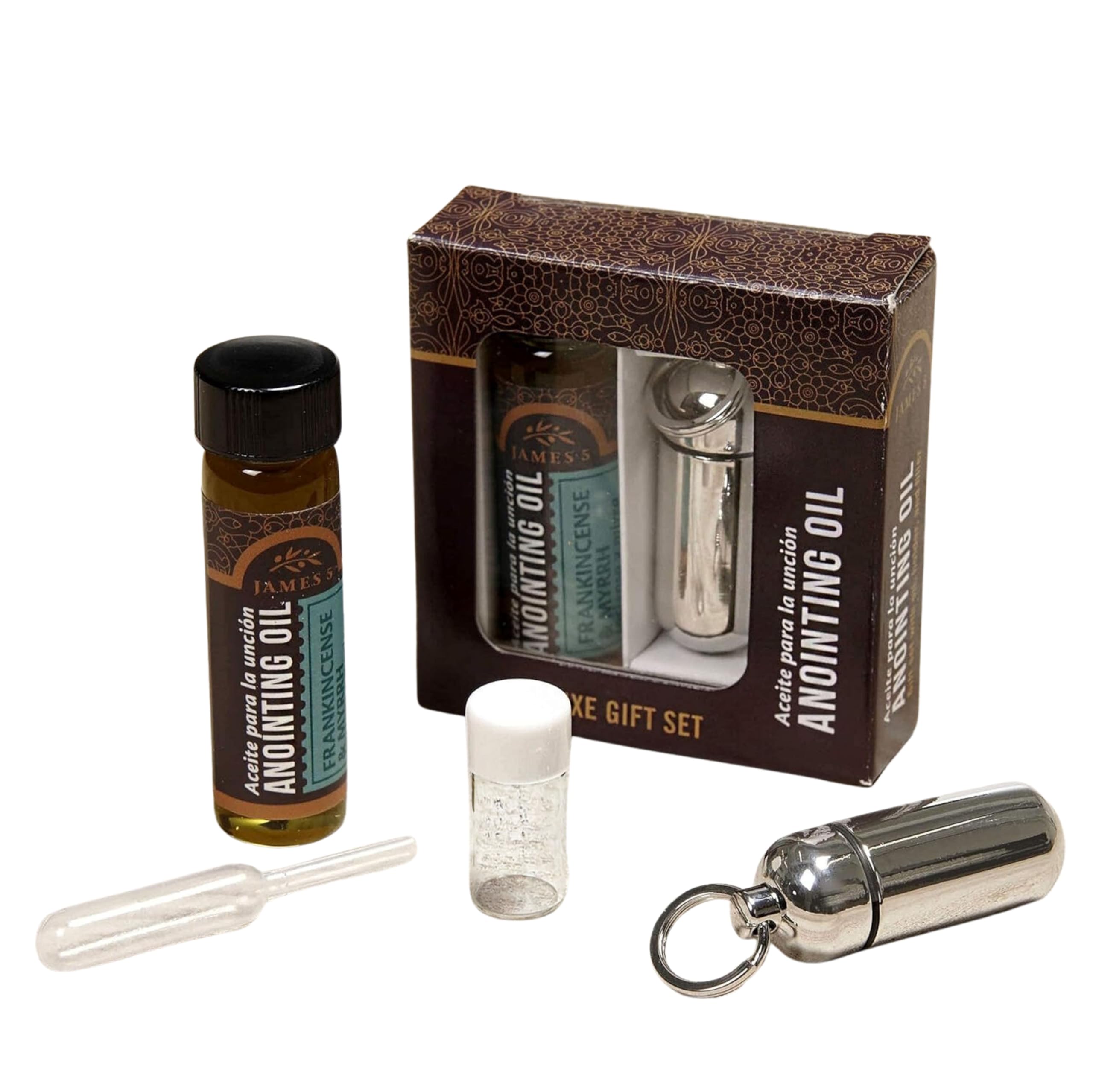 Staff Anointing Oil Holder - Silver (box gift set)