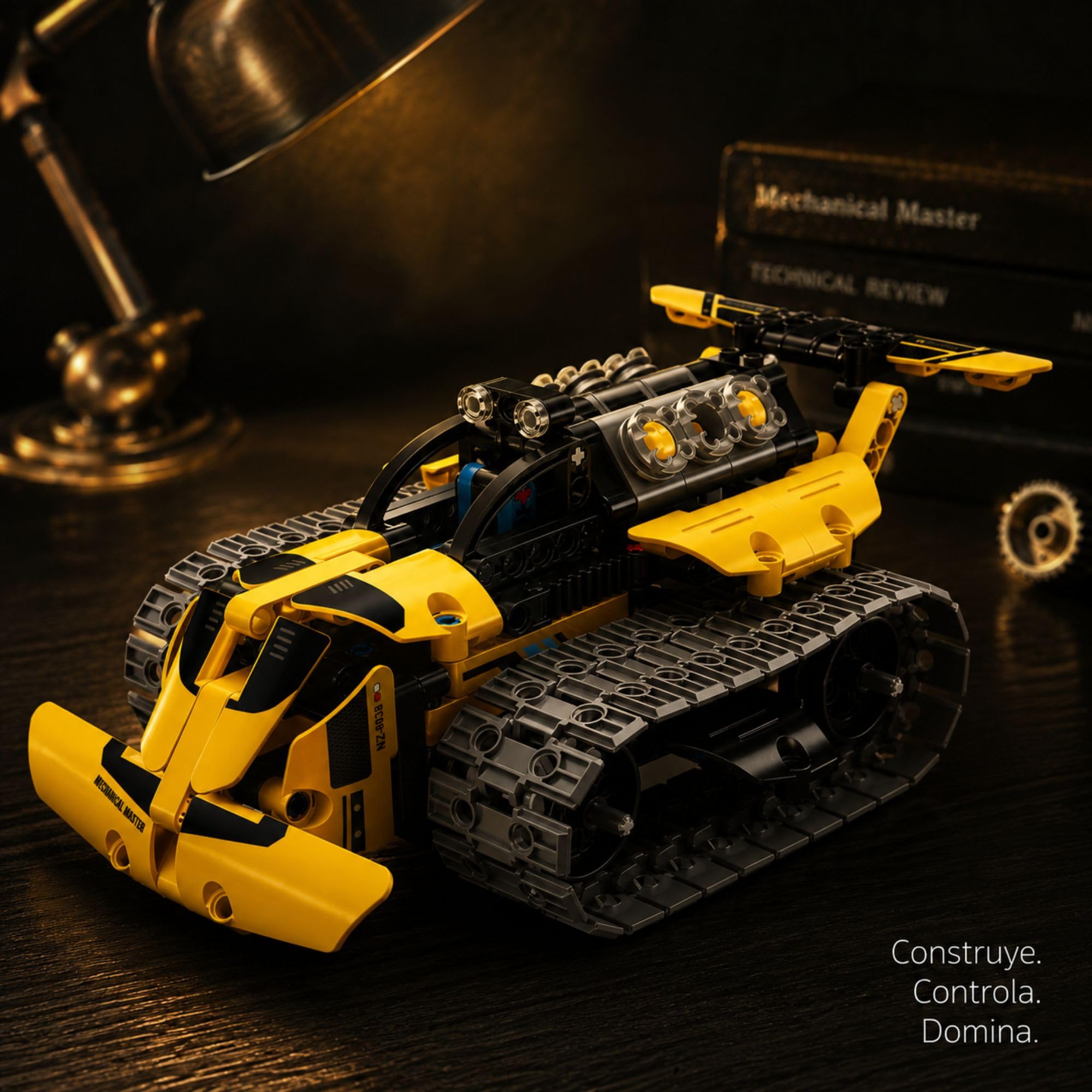 iM.Master STEM Academy: Mechanical Master - R/C 3 en 1: Crawler & Bulldozer -452pc- Vehículo Modelo de Ladrillos, Control Remoto, Juego de Actividades de Bloques de construcción