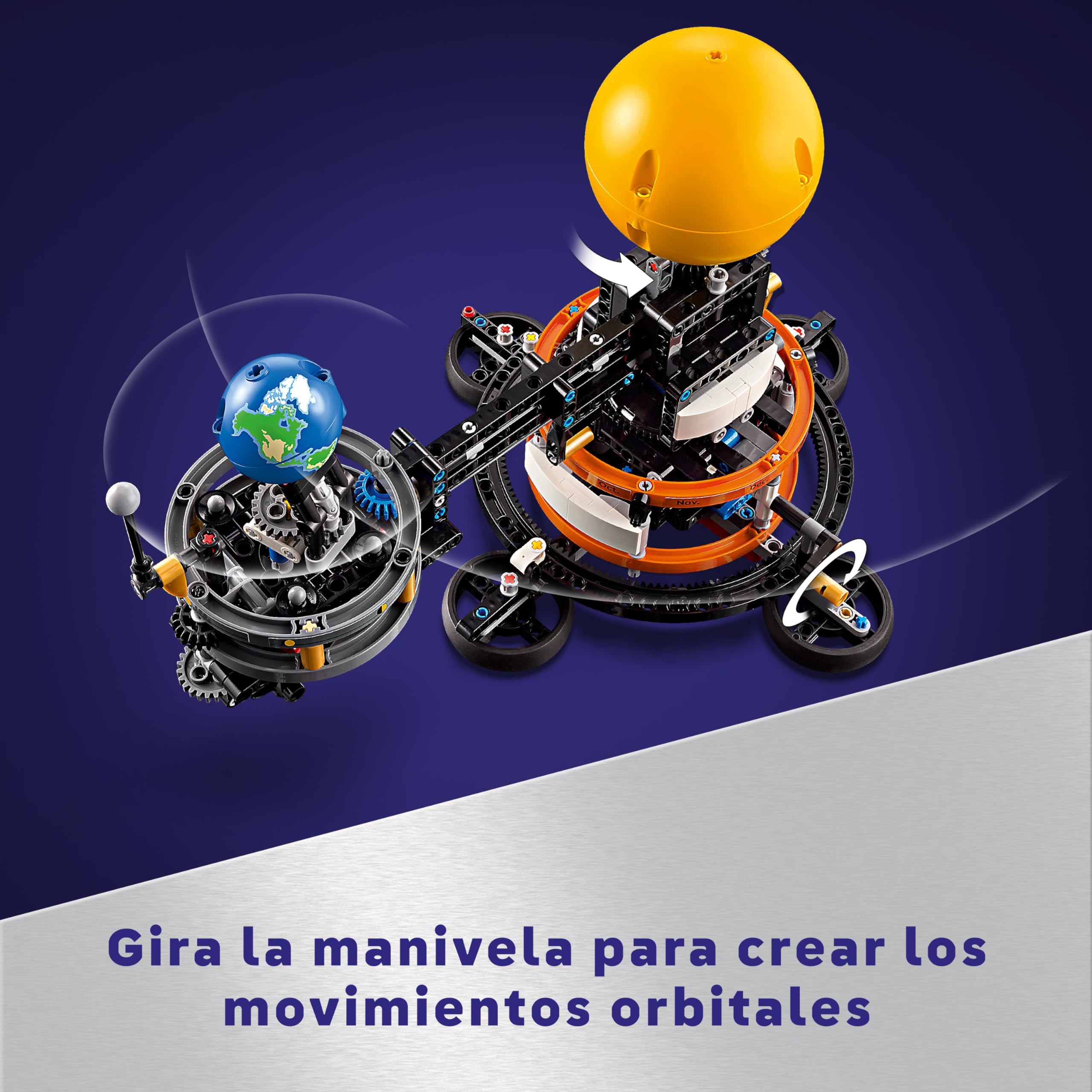 LEGO Technic Planeta Tierra y Luna en Órbita Juguete de Astronomía y Sistema Solar, Regalo del Espacio para Niños y Niñas de 10 Años o Más, Juego Educativo de Planetas 42179