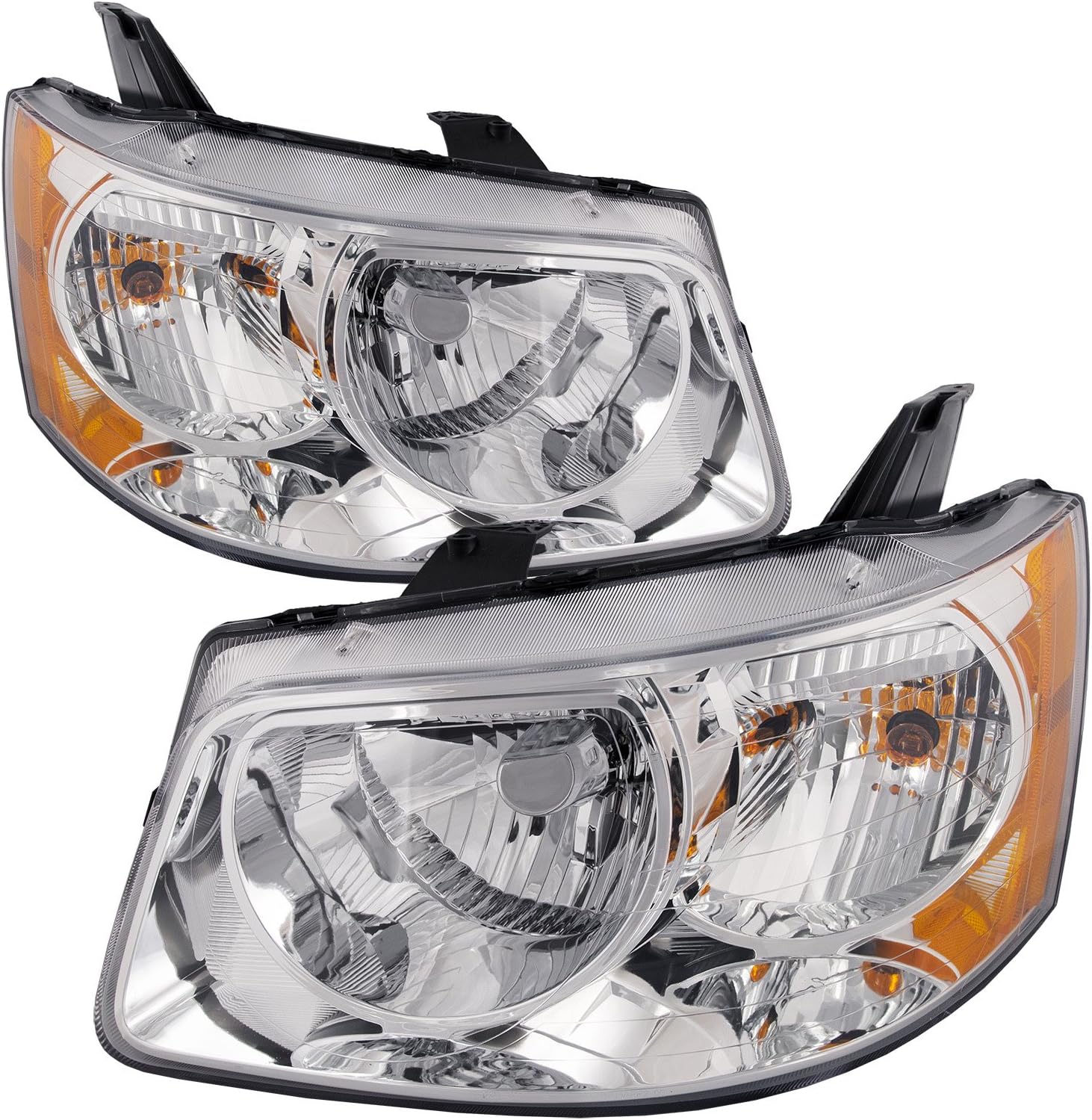 HEADLIGHTSDEPOT Chrome Housing Halogen Headlights