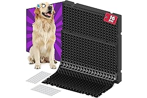 16-Pack Black Dog Scat Mats for Indoor & Outdoor Use - Effectively...