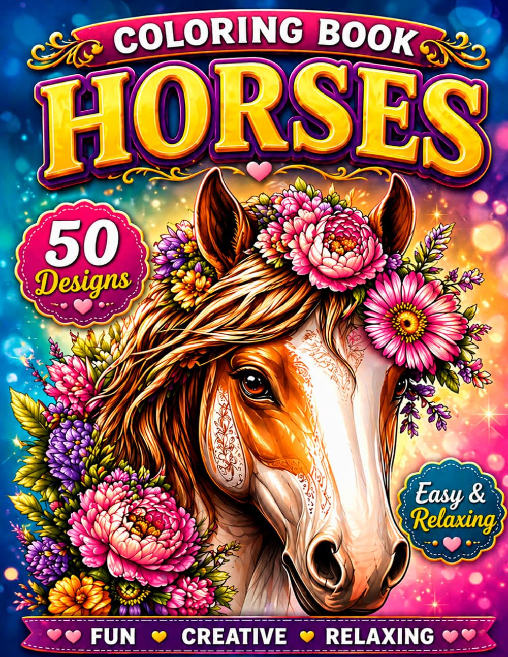 Fantasy Horse Coloring Book: 50 Magical Horse Illustrations, Dreamlike Scenes and Creative Coloring Pages for Imagination and Relaxation