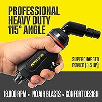 Vista 2 de BT 6323 - Amoladora neumática angular de 115 grados de 1/4 de pulgada, amoladora neumática de grado profesional con control de velocidad variable