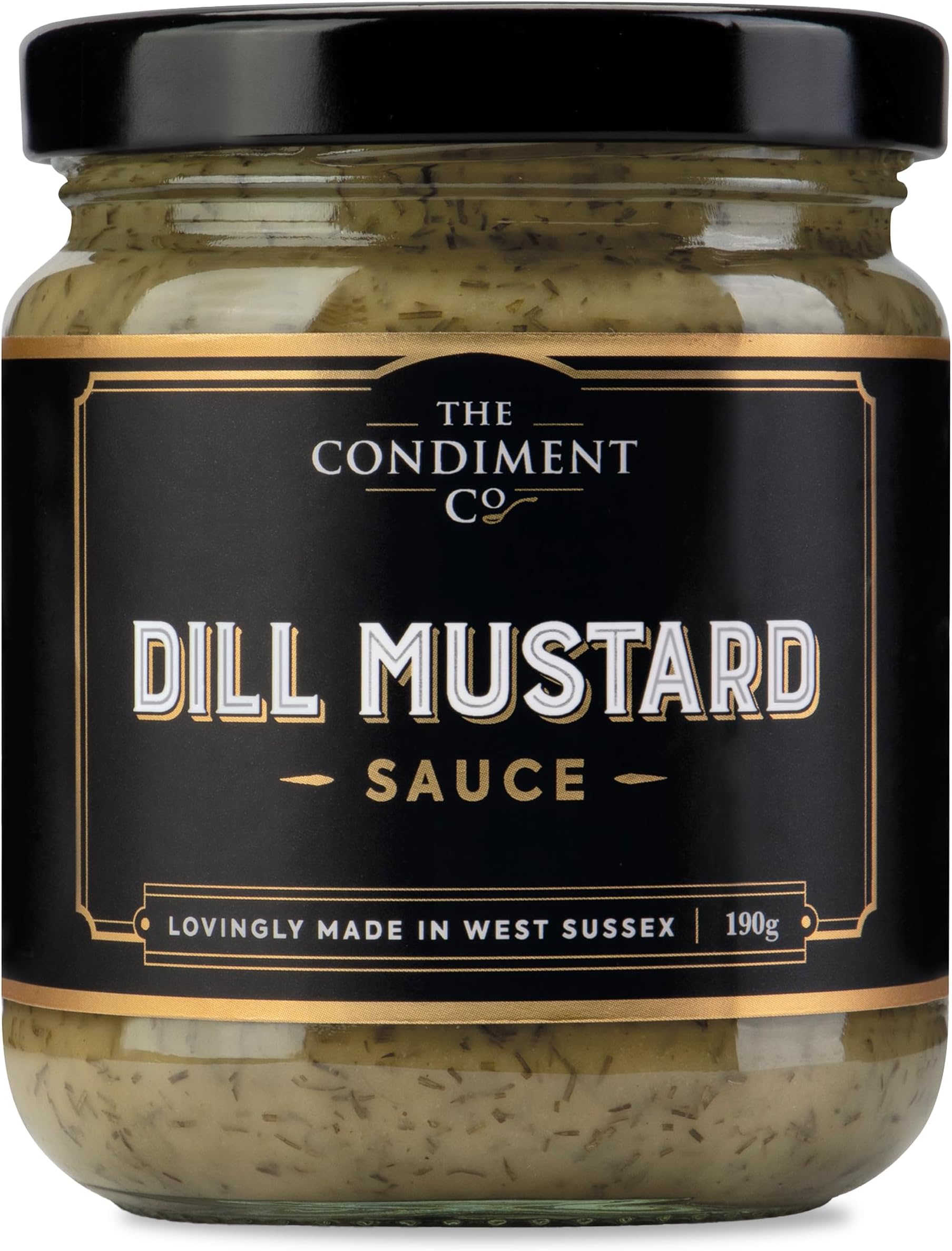 Dill Mustard 190g, Mustard Sauce for Fish, Sandwiches, Dressings & Dips, Vegan Dill Sauce for Salmon