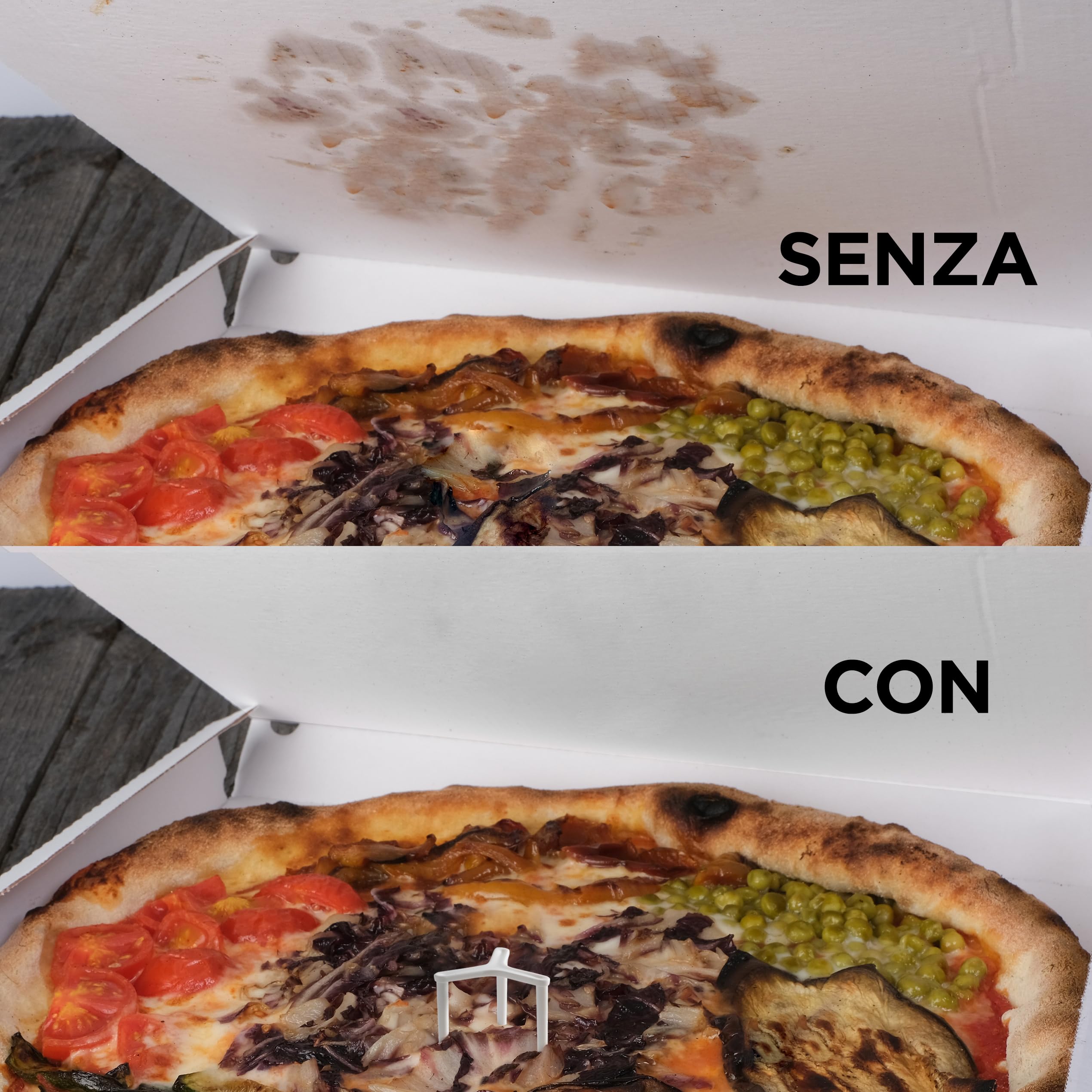 Everest Adv 500 Distanziatori per Scatole Pizza da Asporto 3 cm Supporto Pizza Saver Treppiede Pila Pizza 500 Pezzi