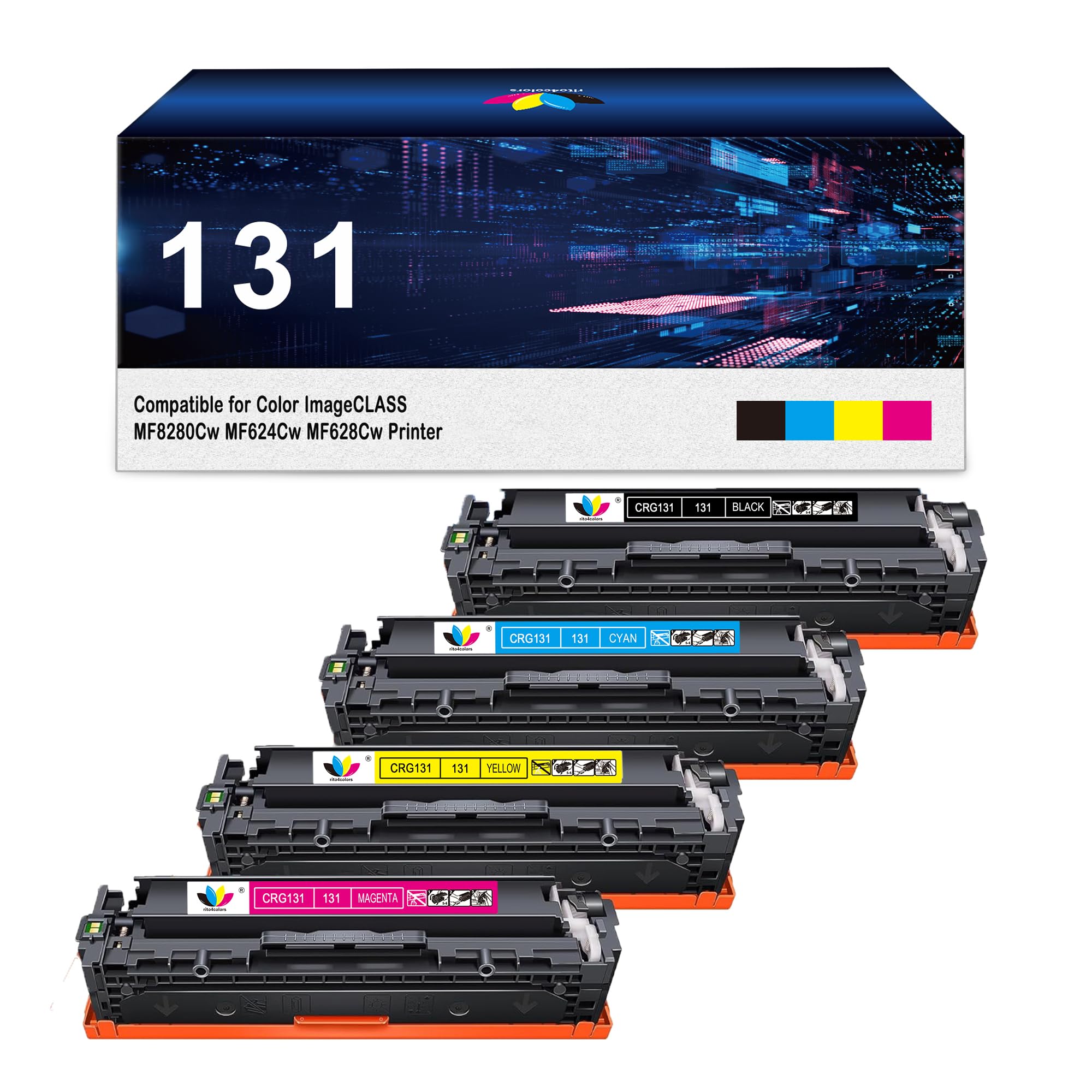 Amazon.co.jp: 互換トナーカートリッジ 4個パック Canon 131 131H用