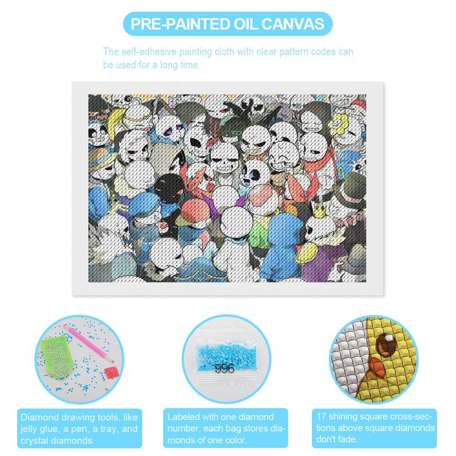 Amazon | ダイヤモンドアート アンダーテール サンズ DIYダイヤモンド