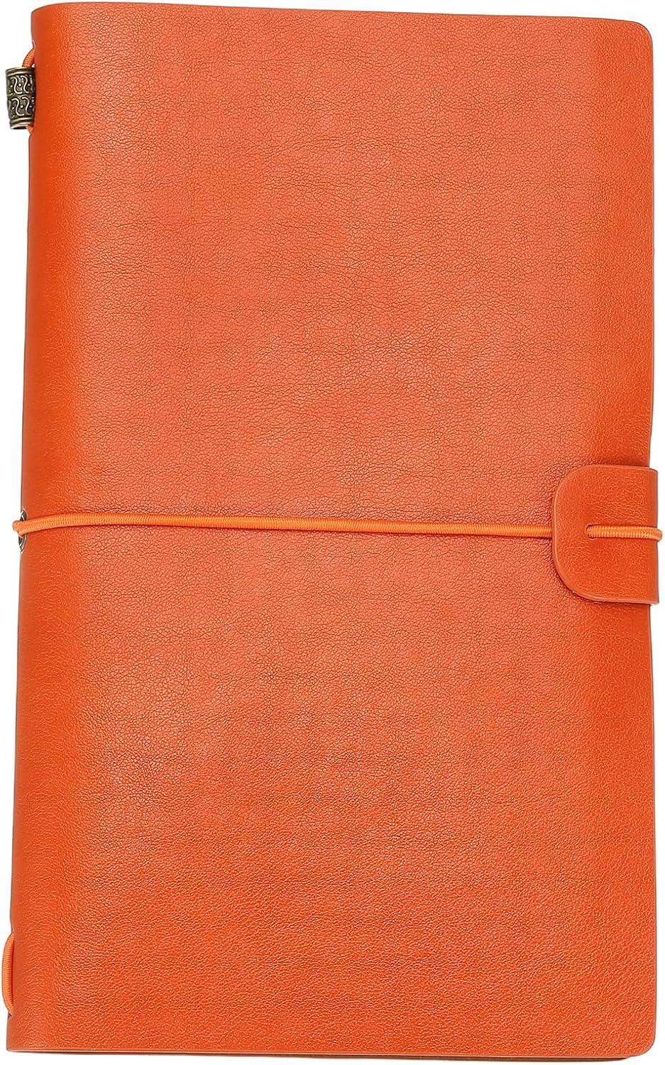 Carnet De Voyage Vintage en Cuir PU - Journal Rechargeable avec Papier à Notes, Idéal pour Les écrivains, Les Voyageurs Et Les Organisateurs. Orange