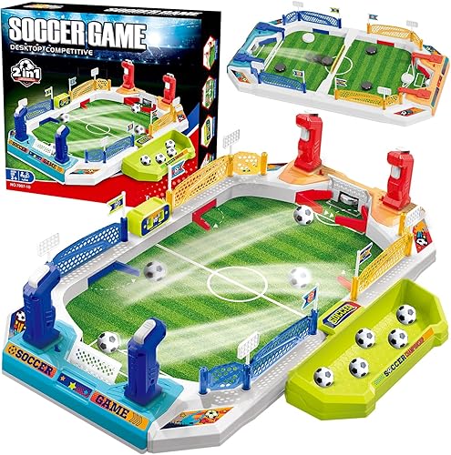 SpringFlower Mini Mesa de Futbolín para Niños, Juego de Mesa de Fútbol, Regalos para Niños de 4 5 6 7 8-12 Años, Juguetes para Edades 4-6 5-7 8-12,