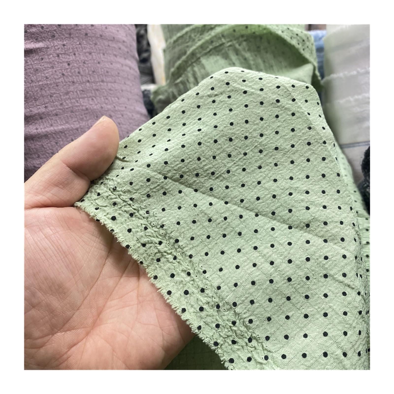 Polka Dot Fabric Multicolor Multiple Sizes for Clothing Crafts(Color3,Length 1.5 Meters)