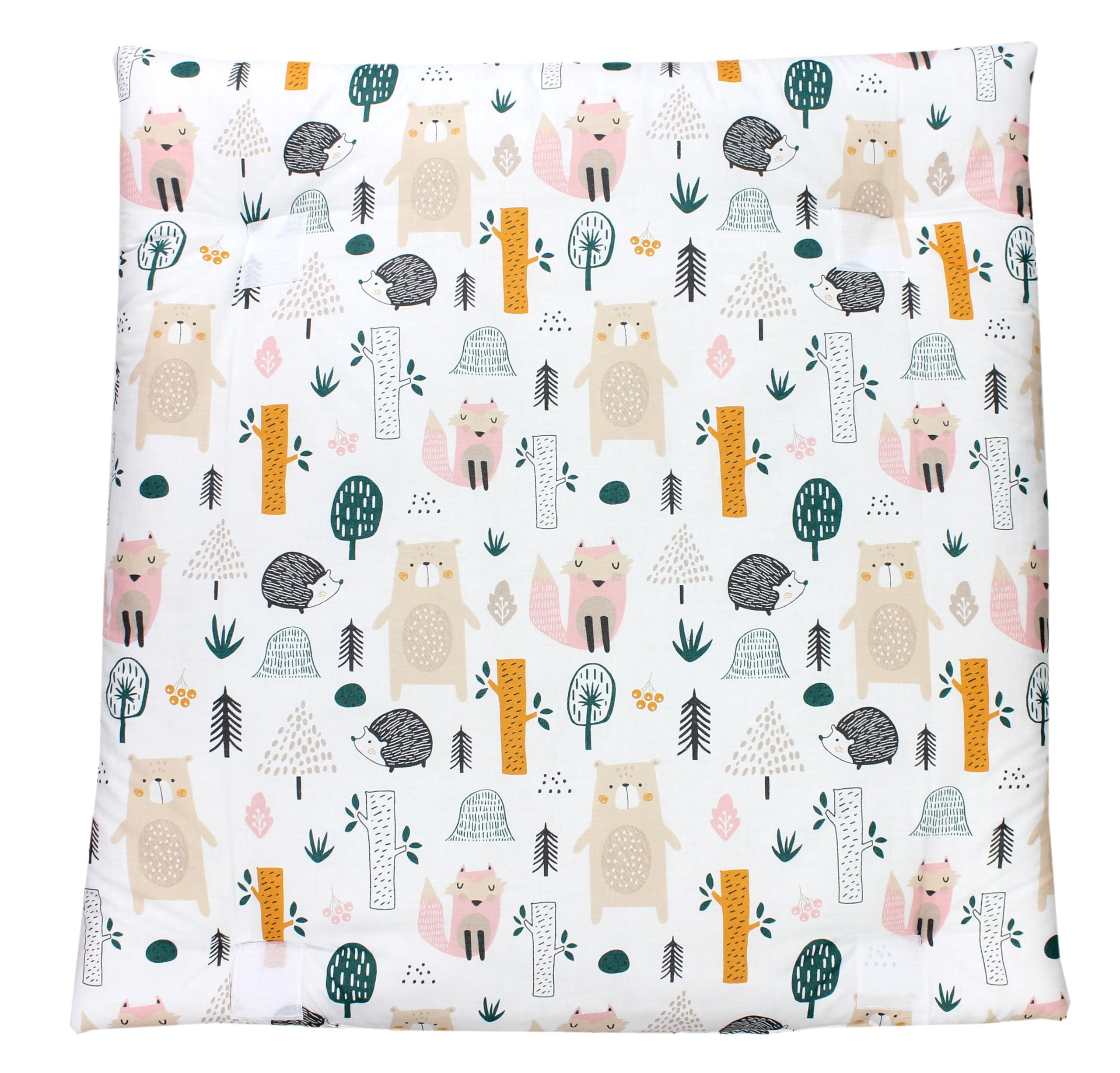 TupTam Tapis à Langer avec 2 Housses Éponge Bébé, Forêt/Beige, 75 x 80 cm