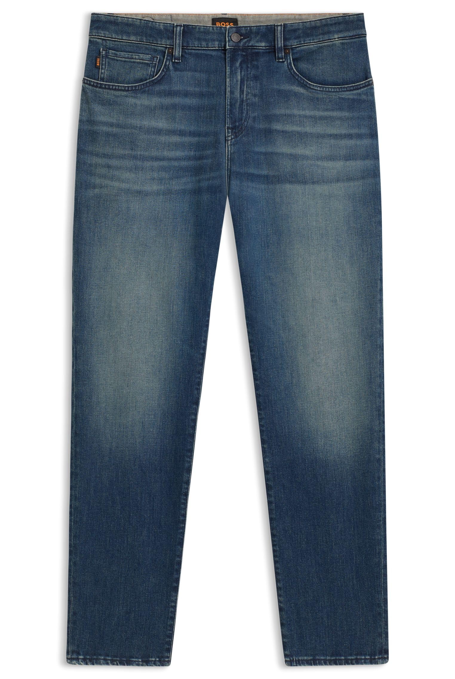 BOSS Herren RE.Maine BO Maine Regular-Fit Jeans aus bequemem Stretch-Denim in Blau