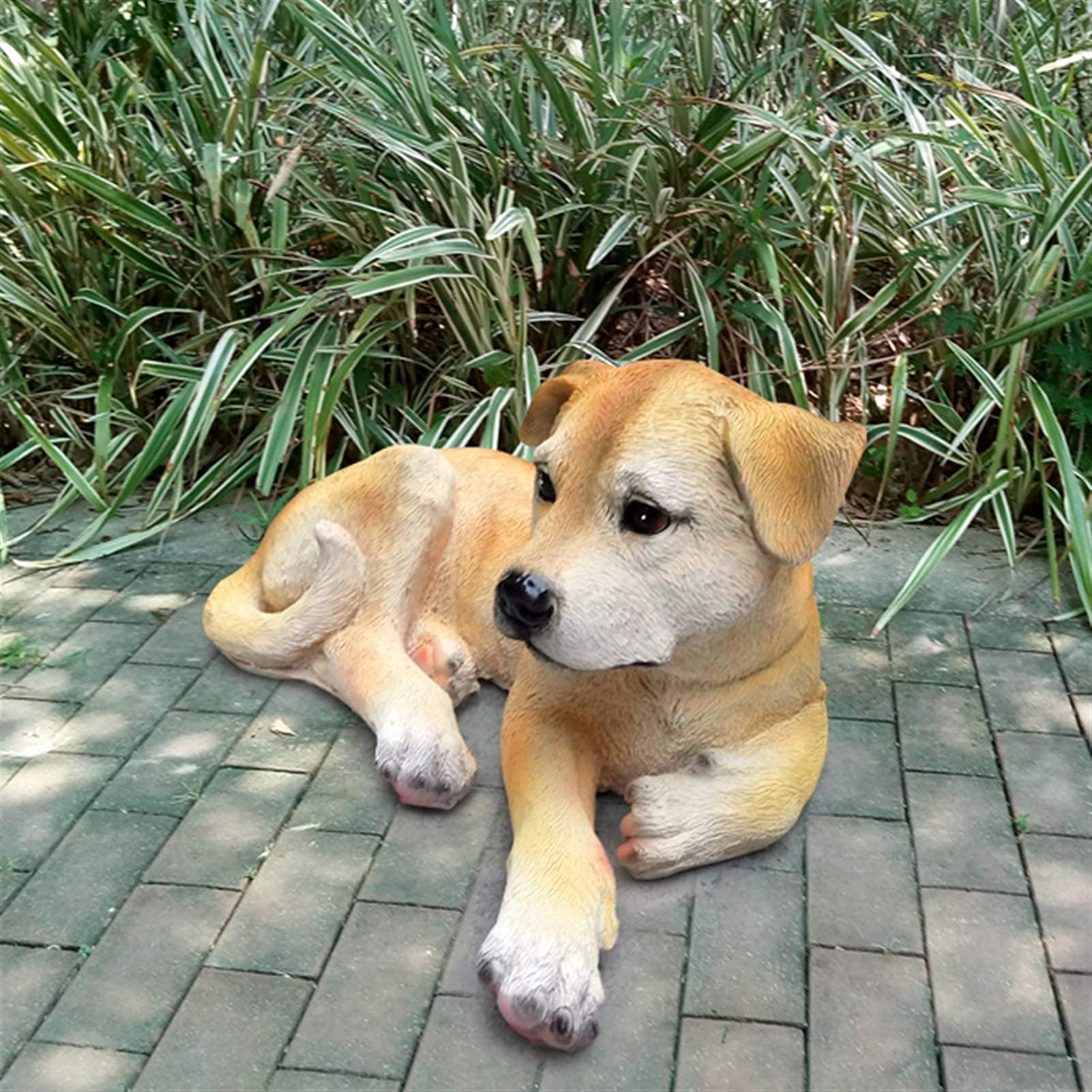Ornamenti da giardino per esterni Statua di cane artificiale Scultura di a