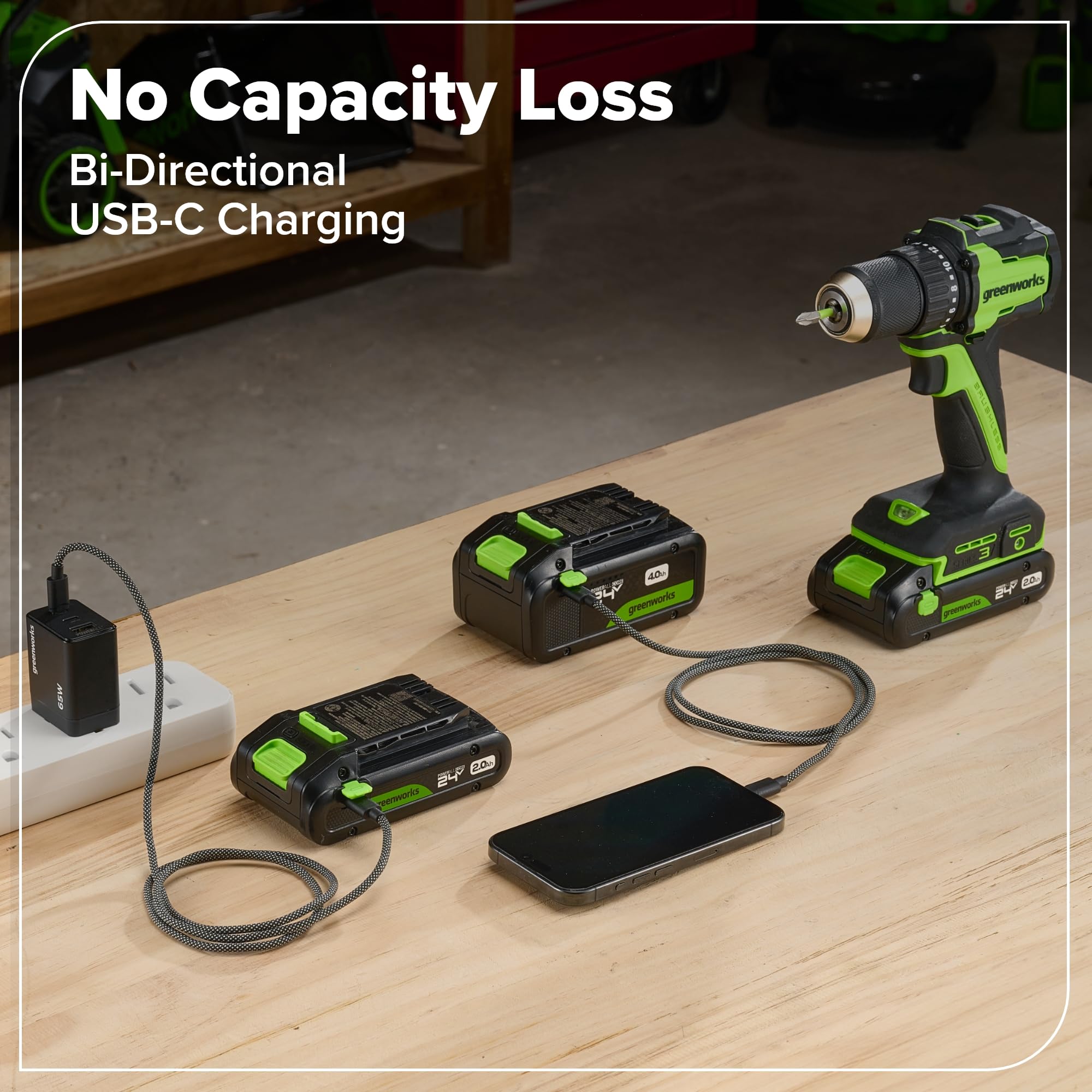 Greenworks 24V combo trapano avvitatore a percussione sega circolare alternativa a calare utensile multifunzione levigatrice torcia