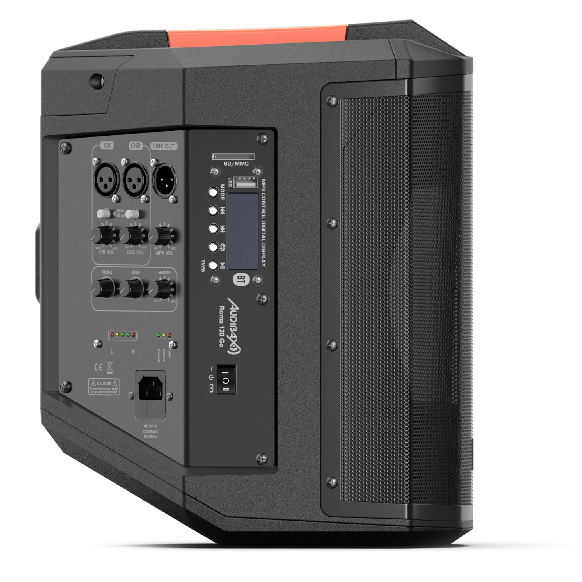 Audibax Roma 240 Go - Altoparlante PA Attivo Portatile - Potenza 240W - Altoparlante Amplificato con Bluetooth - Batteria da 6,5" - Supporta la Funzione TWS - Distanza Bluetooth di 15 Metri
