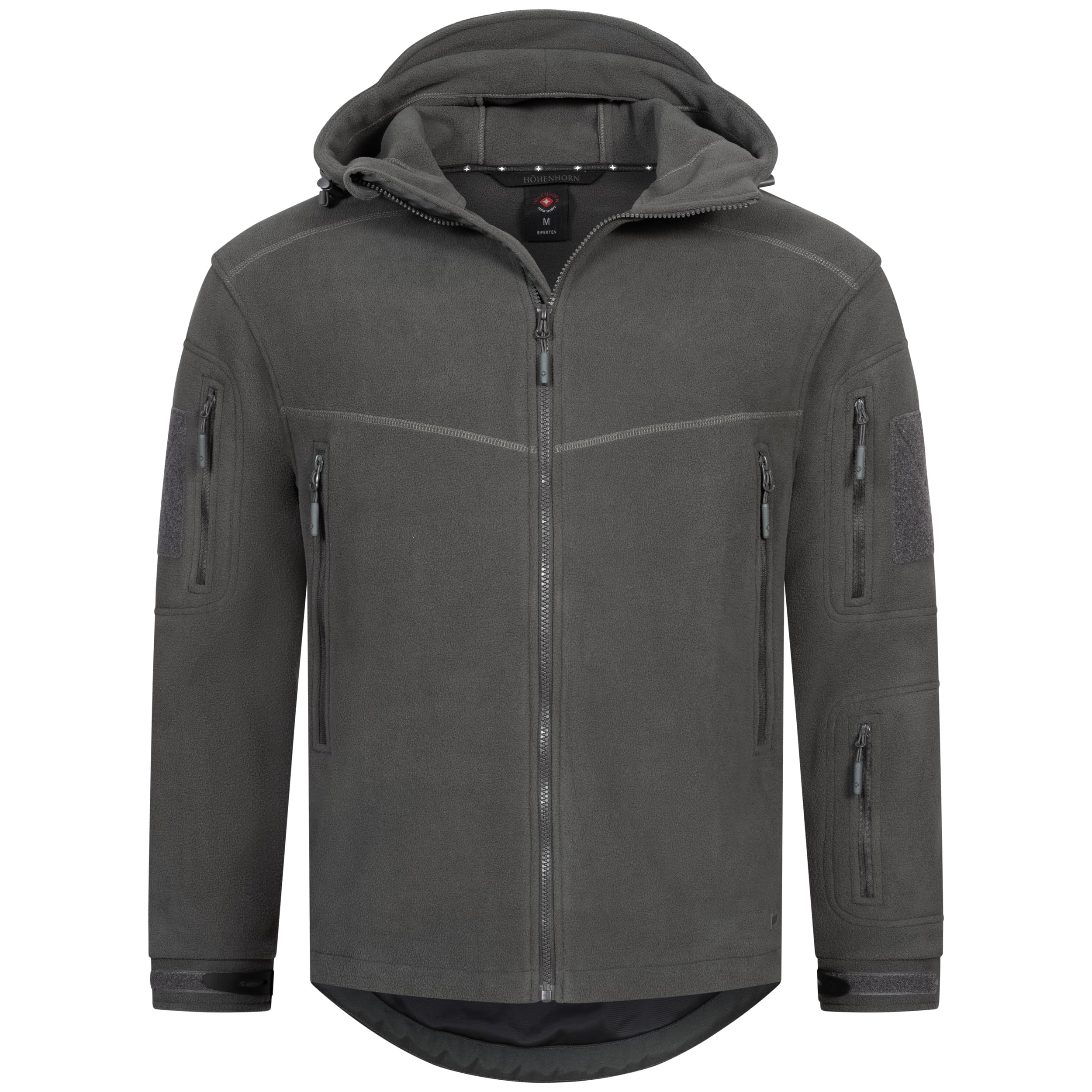 Höhenhorn Biferten - Chaqueta de forro polar militar para hombre con capucha