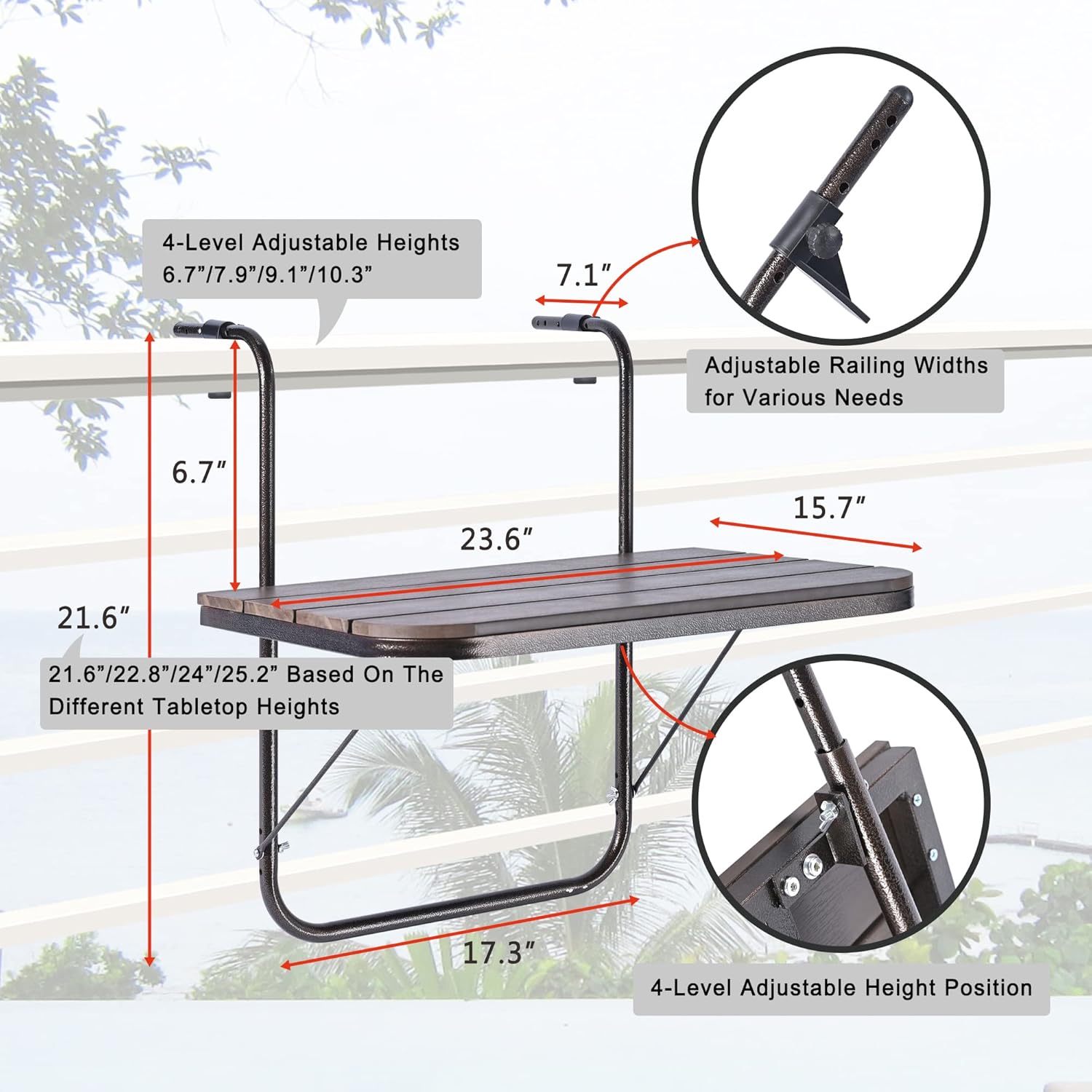Transform Your Space: The Ultimate Balcony Railing Folding Table Review
