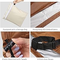 Vista 5 de RosieLily Fundas impermeables para sillas de patio al aire libre, 600D, fundas de muebles de exterior resistentes para sillas apilables, funda