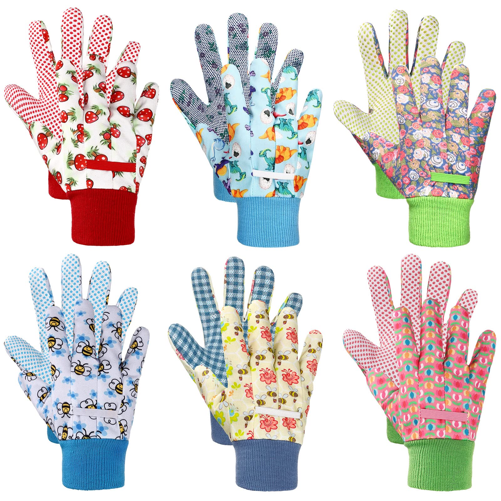 Ramede 6 Pairs Children Garden Gloves