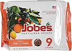 Jobe’s Garden Fertilizer Spikes, Easy Plant Care Slow Release Fertilizer for Fruit and Citrus Plants and Trees, 9 Count