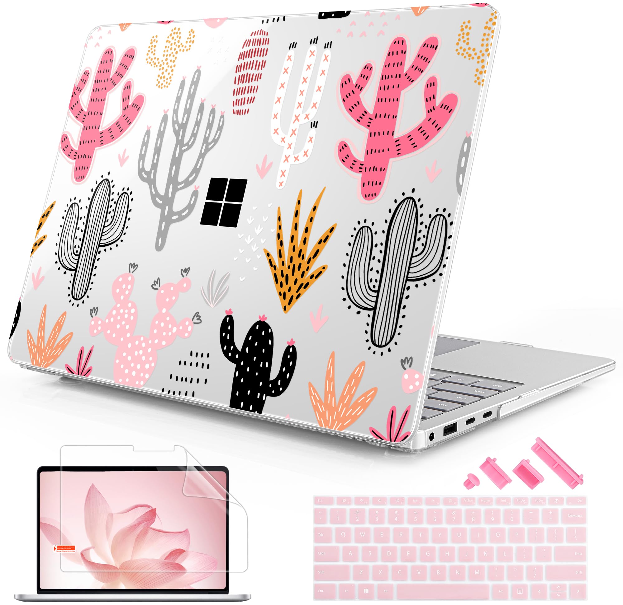 Mektron Case for 13.8" Microsoft Surface Laptop 7 Windows 11 AI PC 2024 Surface Laptop 13.8 Inch Cover Fits Model 2036, Keyboard Cover +Screen