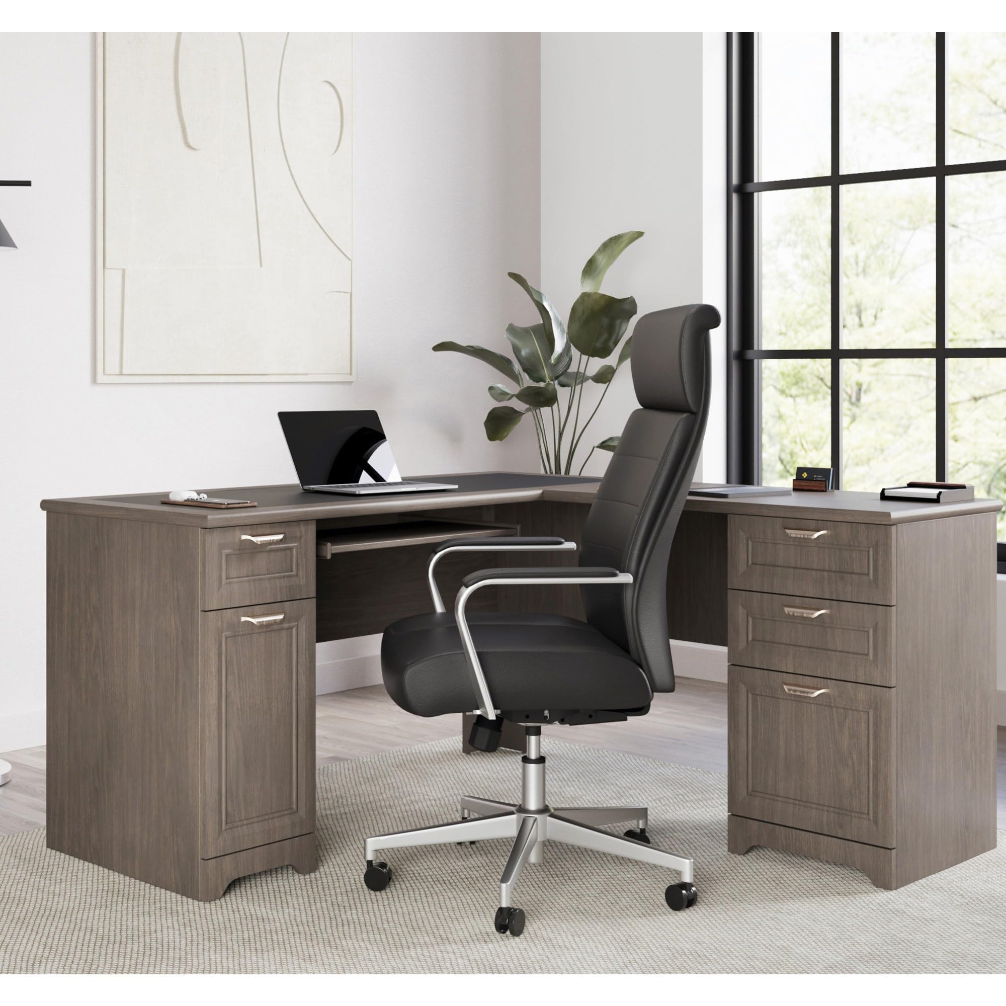 Realspace(r) Magellan 59"W L-Shape Corner Computer Desk, Gray