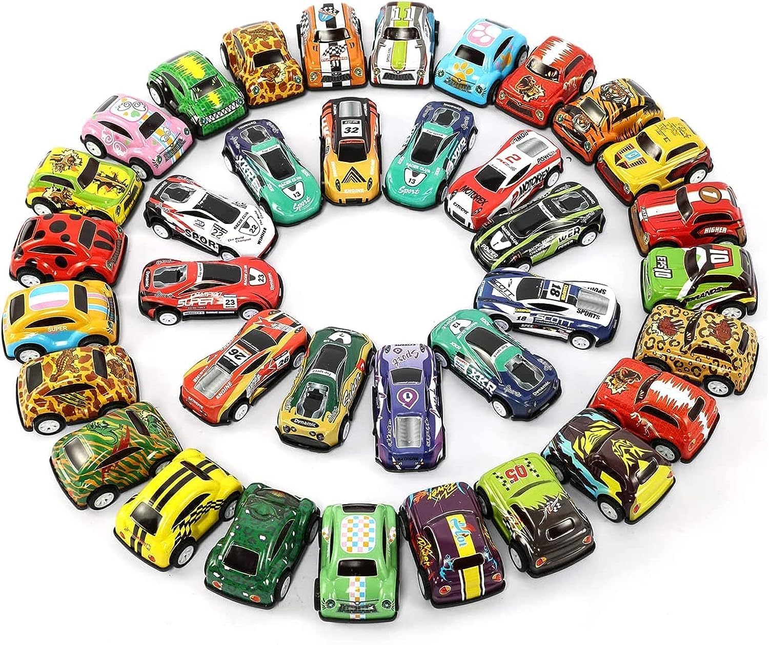 30 Mini Pull Back Race Cars Party Favors for Kids 4-8 Years Old, Bulk Small Car Toys for Classroom, Kids Prizes,Party Favors,Birthdays Gift Supplies Goodie Bag Stuffer(Randow)