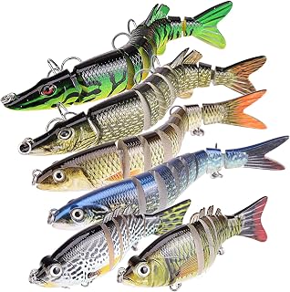 Fishing Lures Set - Multi-Stage Bait, Slow Sinking Bionic Bait for Freshwater & Saltwater Bass - Men's Fishing Gift