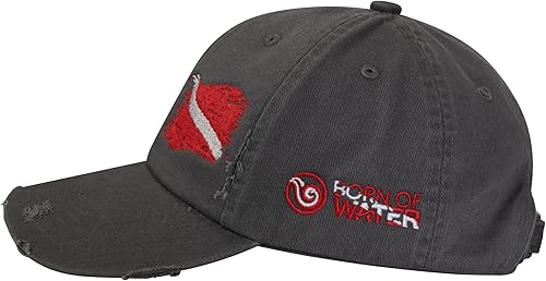 Miniatura 2 de Born of Water Sombrero envejecido con bandera de buceo, sombrero de perfil bajo para hombre