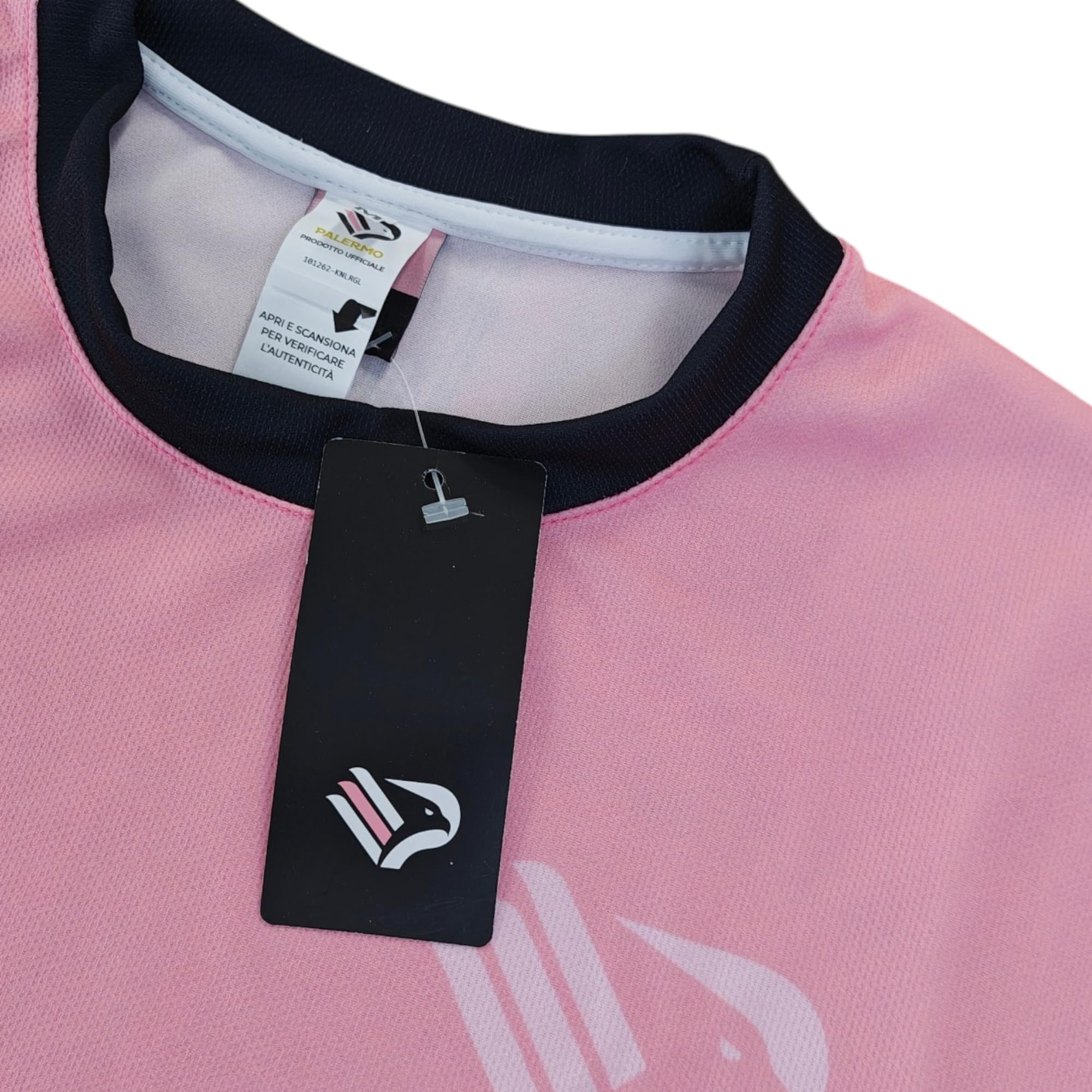 Maglia Ufficiale Personalizzabile, Rosa e Nera, 100% Poliestere, Taglie dalla 6Y alla XXL, Made in Italy