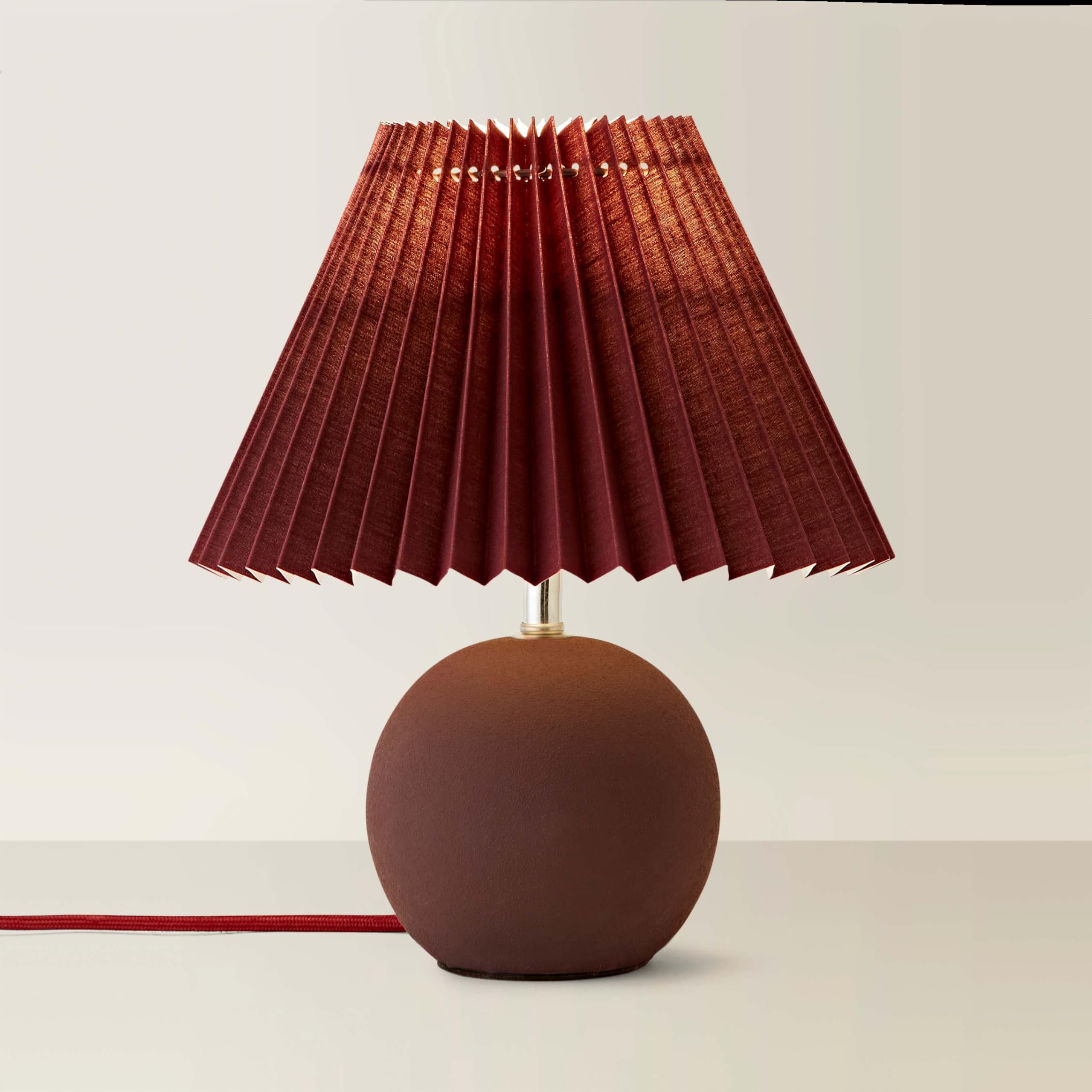 Valuelights Beattie Burgundy Origami Table Lamp