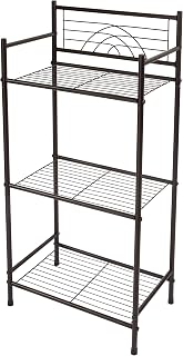 BathBliss 3-Tier Freestanding Bathroom Storage Shelf - Rust-Resistant Iron, Easy Assembly, 17.3x10.6x35.8 Inches
