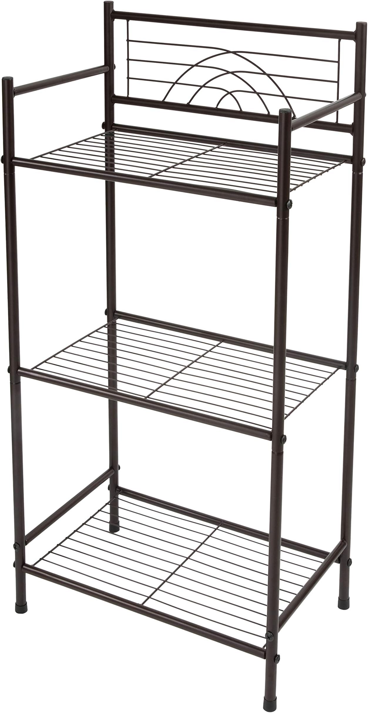 Bath Bliss 3 Tier Storage Shelf | Freestanding | Dimensions: 17.3"x 10.6"x 35.8 | Free Standing | Rust Resistant | Bathroom Storage | Easy to Assemble