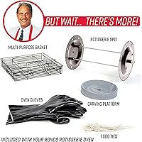 Vista 7 de Ronco ST5000PLAT Asador Rotatorio Digital Showtime, Edición Platino, Cocina los Alimentos Perfectamente Cada Vez, 3 Modos de Cocción: Asar, Sellar