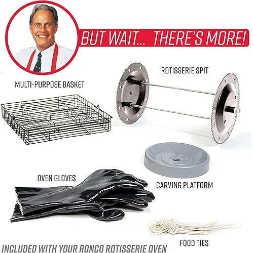 Miniatura 7 de Ronco ST5000PLAT Asador Rotatorio Digital Showtime, Edición Platino, Cocina los Alimentos Perfectamente Cada Vez, 3 Modos de Cocción: Asar, Sellar