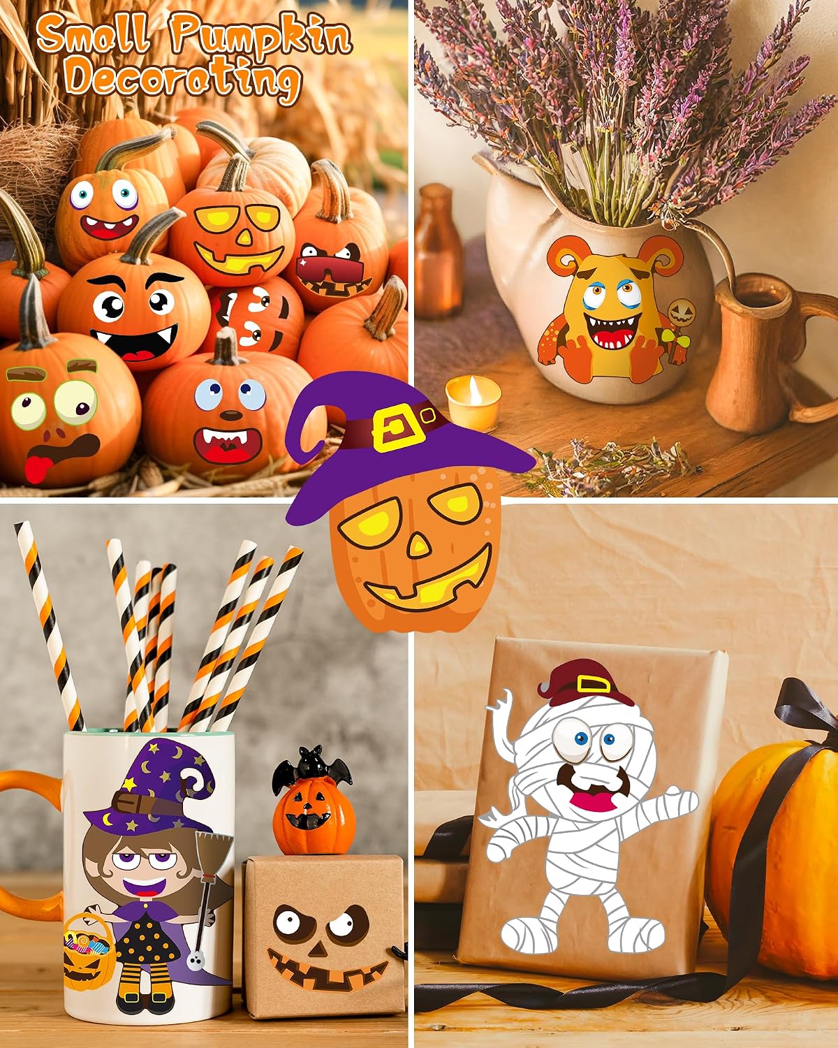 42 Sheets Halloween Party Favors Stickers for Kids, Halloween Crafts Treats image 2