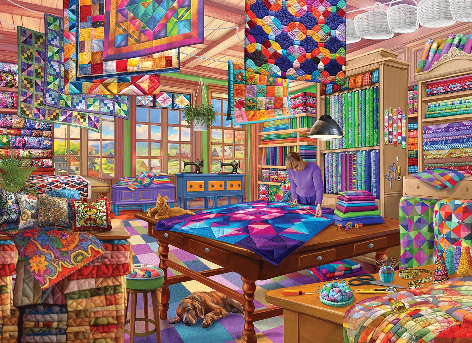 EuroGraphics Quilt Workshop Jigsaw Puzzle