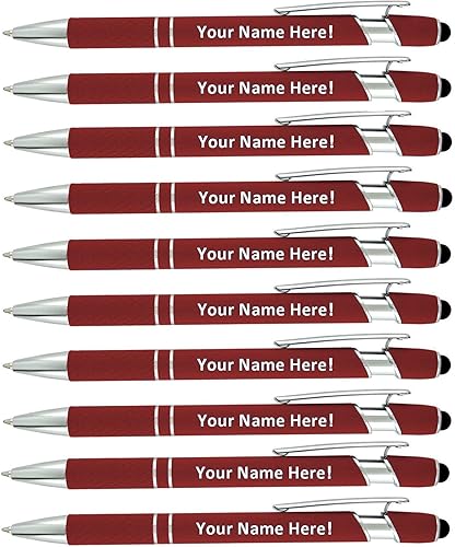 Bolígrafos Stylus personalizados con texto personalizado 85 unidades capacidad de paquete con bolígrafo de goma suave punta de goma sensible para tu