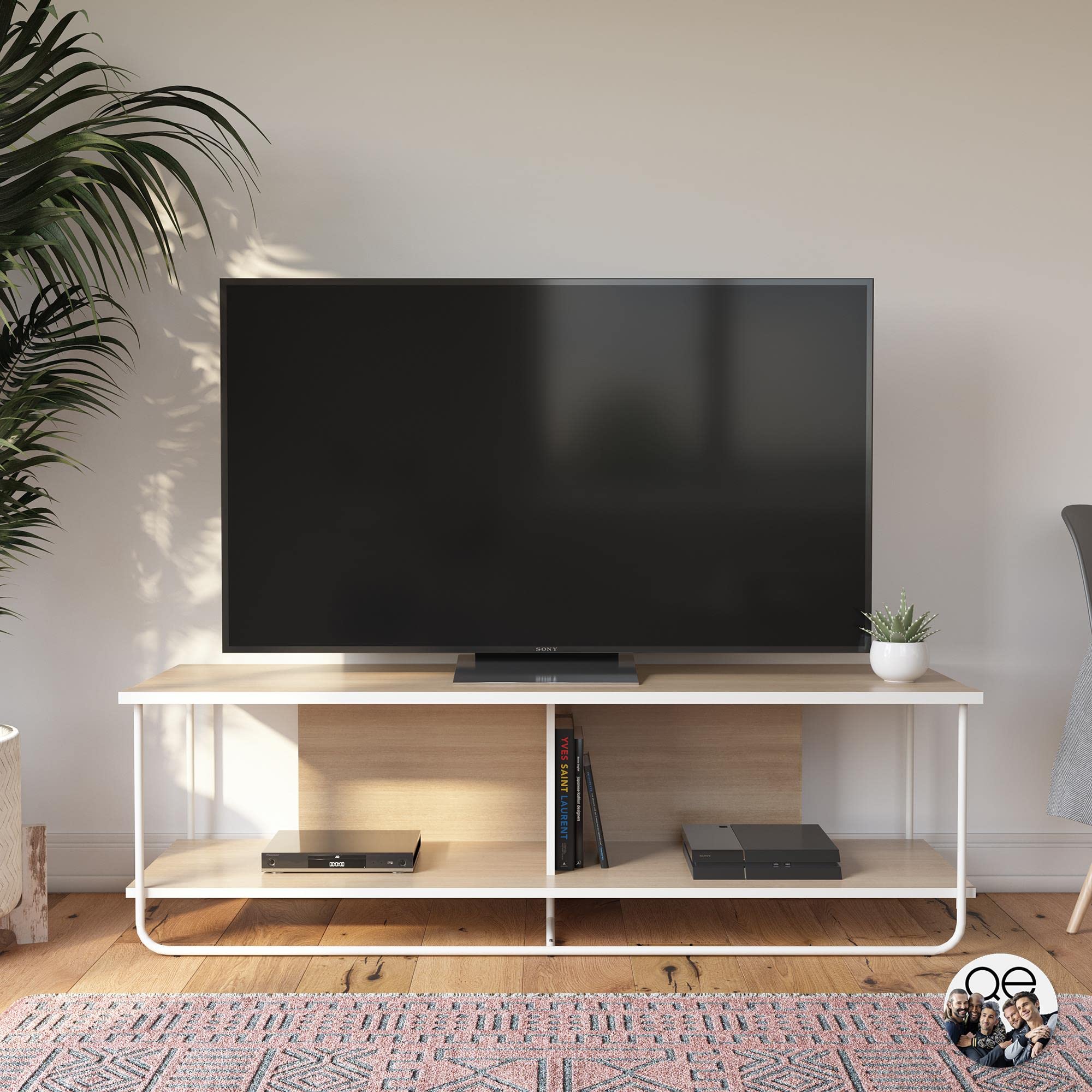 DHP Dante TV Stand 70 Inch, Natural